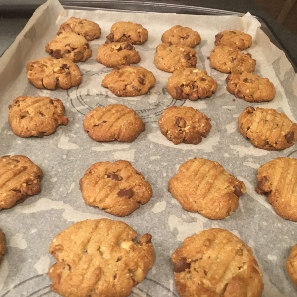 Gluten-Free Chickpea-Flour Chocolate Chunk Cookies with Peanut Butter and Oats