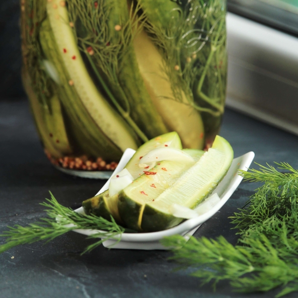 Nothin' Sweet About These Spicy Refrigerator Pickles