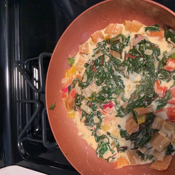 Sautéed Swiss Chard with Parmesan Cheese