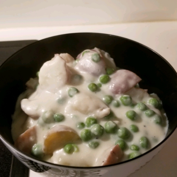 Creamed Peas and New Potatoes