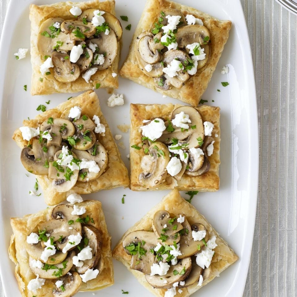 Mini Mushroom and Goat Cheese Tarts