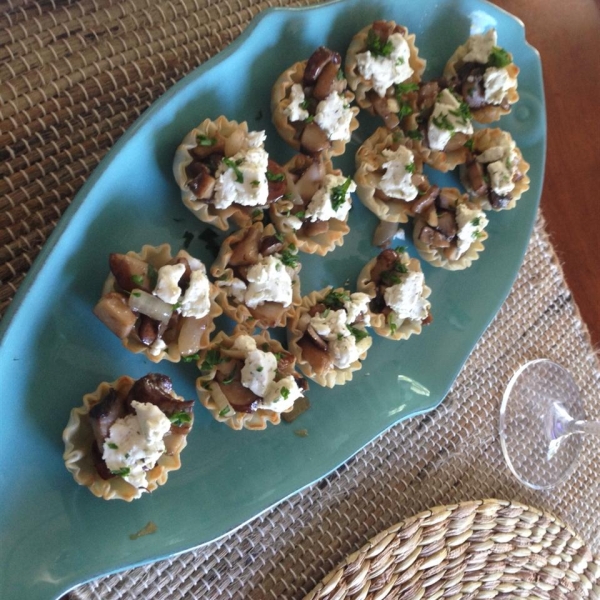 Mini Mushroom and Goat Cheese Tarts