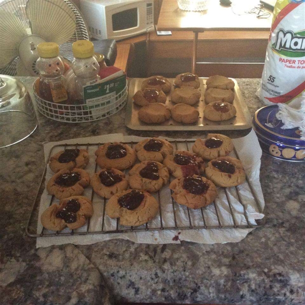 Peanut Butter and Jelly Thumbprint Cookies