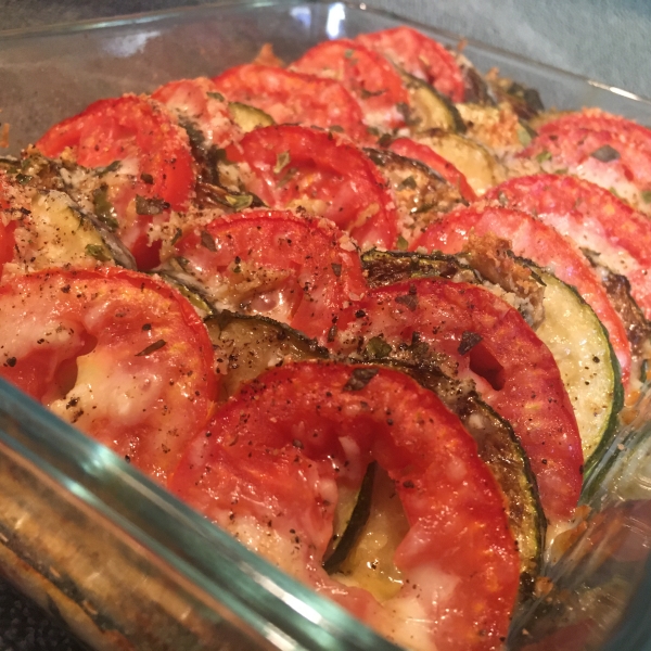 Zucchini e Pomodori Gratinati (Zucchini and Tomato Gratin)