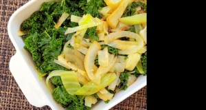 Easy Cabbage, Onion, and Kale Stir-Fry