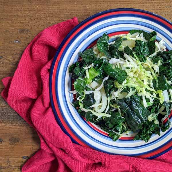 Easy Cabbage, Onion, and Kale Stir-Fry