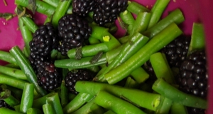 Fresh Oregano and Blackberry Green Beans