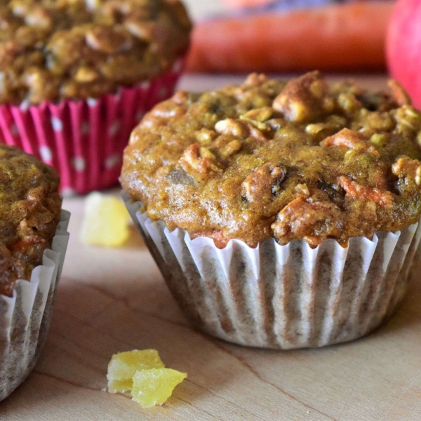 Apple, Carrot, and Ginger Muffins