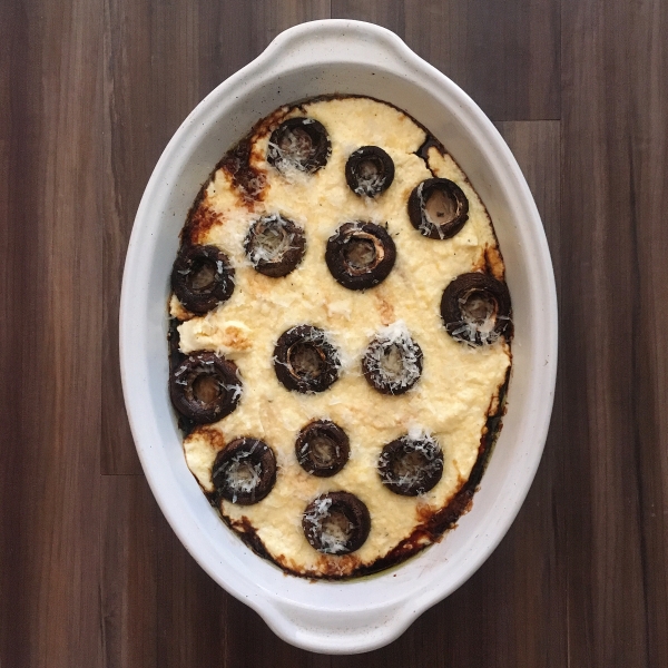 Baked Polenta with Balsamic Mushrooms