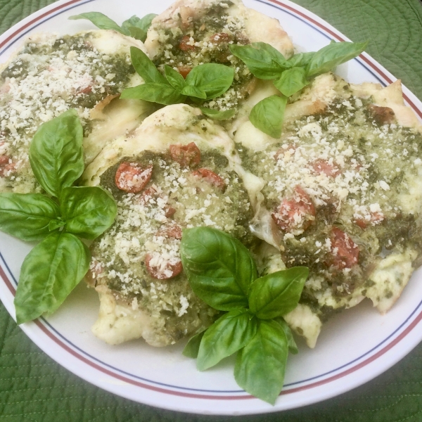 Prosciutto-Stuffed Baked Chicken Breasts with Pesto