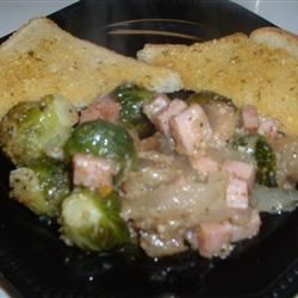 Ham and Brussels Sprout Bake