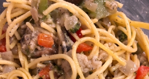 Spaghetti with Broccoli and Mushrooms