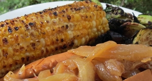 Hard Cider Onions for Hot Dogs or Sausages