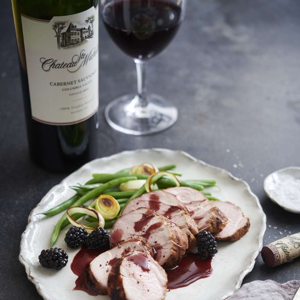 Grilled Pork Tenderloin with Blackberry Sauce