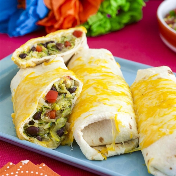 Squash and Zucchini Burritos