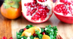 Persimmon, Pomegranate, and Massaged Kale Salad