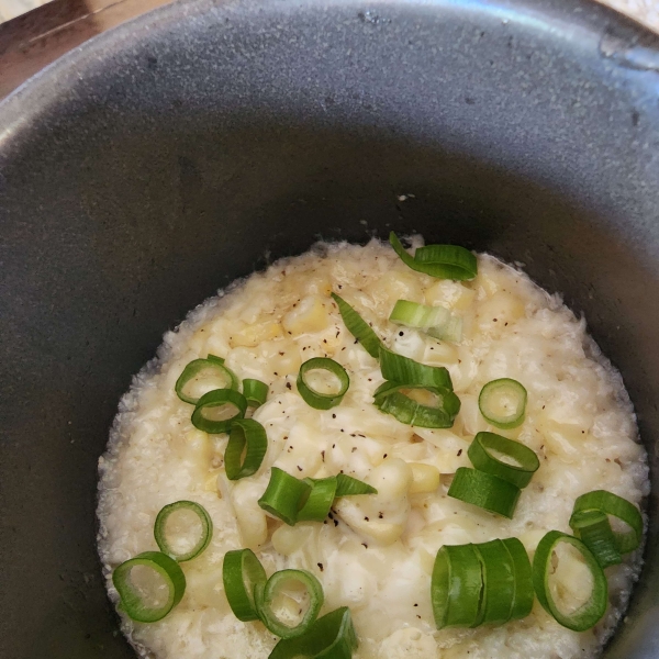 Microwave Corn Cheese Grits in a Mug