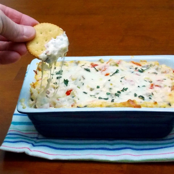 RITZ White Pizza Meatball Dip, created by Lombardi's Pizza