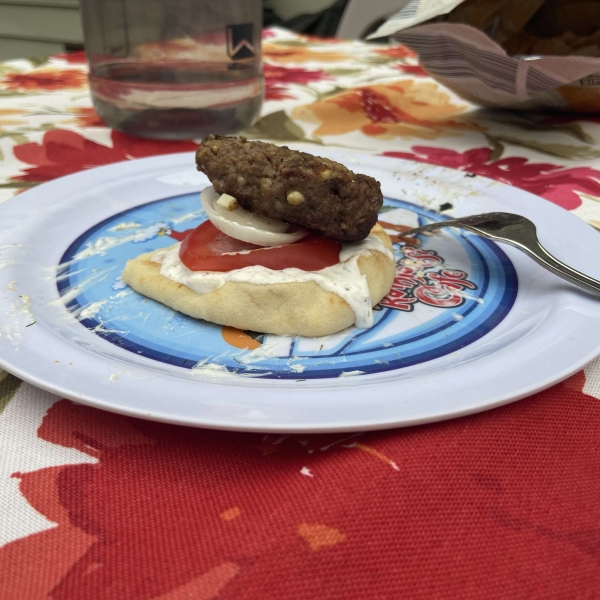 Greek Lamb Feta Burgers With Cucumber Sauce