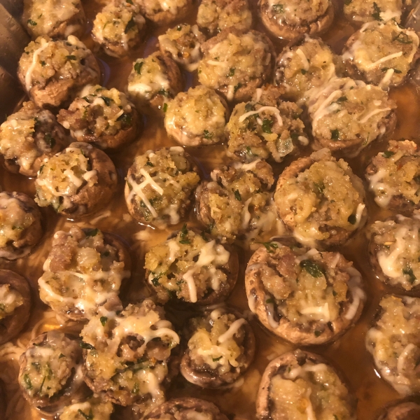 Easy Sausage Stuffed Mushrooms