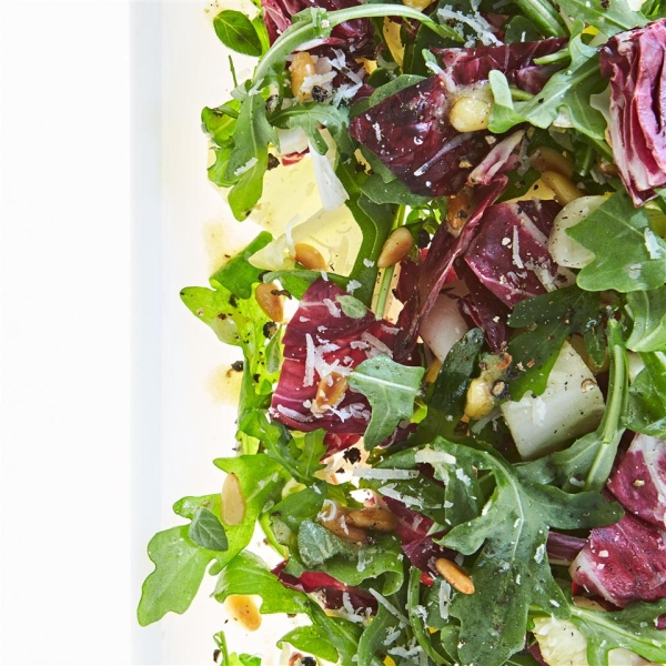 Tri-Color Chopped Salad with Pine Nuts and Parmesan Cheese