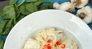 Tortellini Alfredo with Fresh Spinach