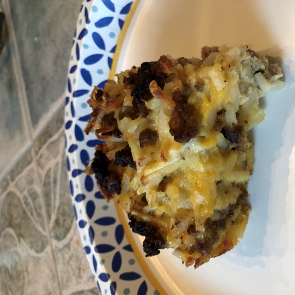 Sausage Hash Brown Breakfast Casserole