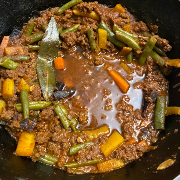 Egyptian Green Beans with Carrots