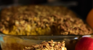 Pumpkin Cake with Apple Crisp Topping