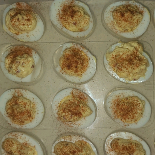 Bacon Cheddar Deviled Eggs