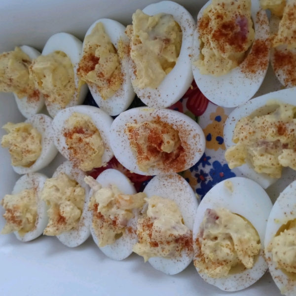 Bacon Cheddar Deviled Eggs