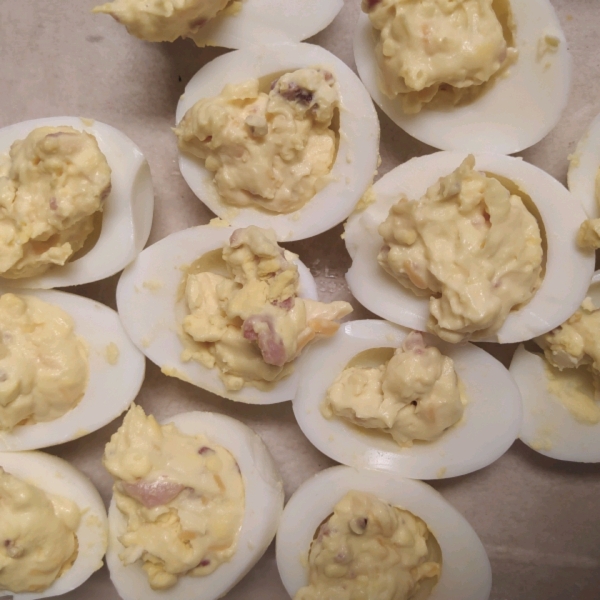 Bacon Cheddar Deviled Eggs