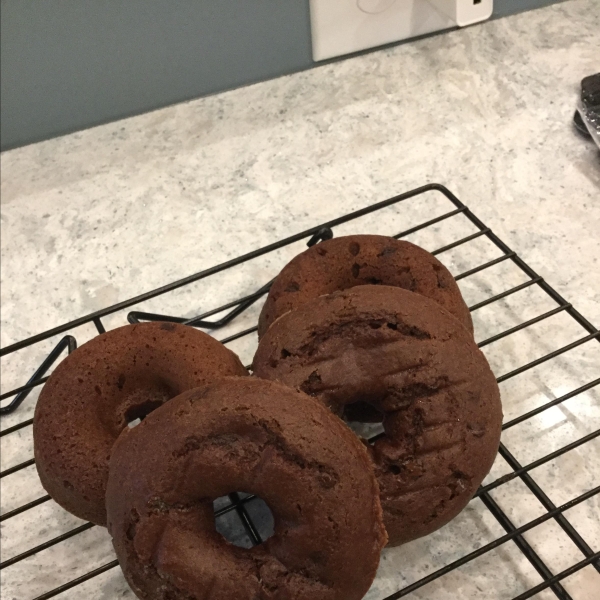 Baked Chocolate-Coffee Donuts