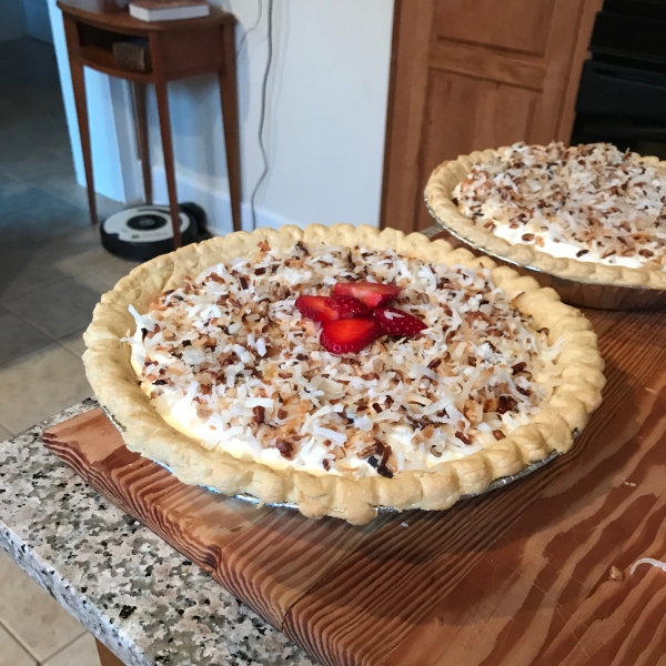 Toasted Coconut, Pecan, and Caramel Pie