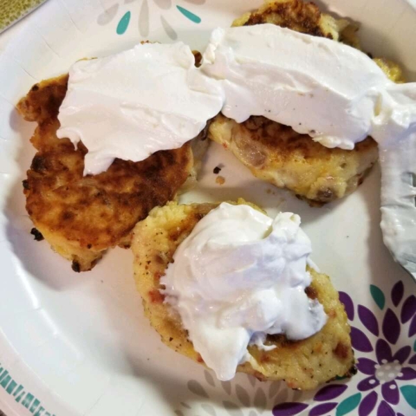 Loaded Mashed Potato Cakes