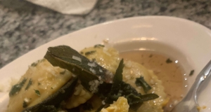Butternut Squash Ravioli with Brown Butter Sauce
