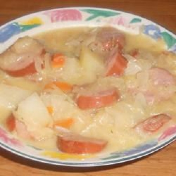 Slow Cooker Sauerkraut Soup