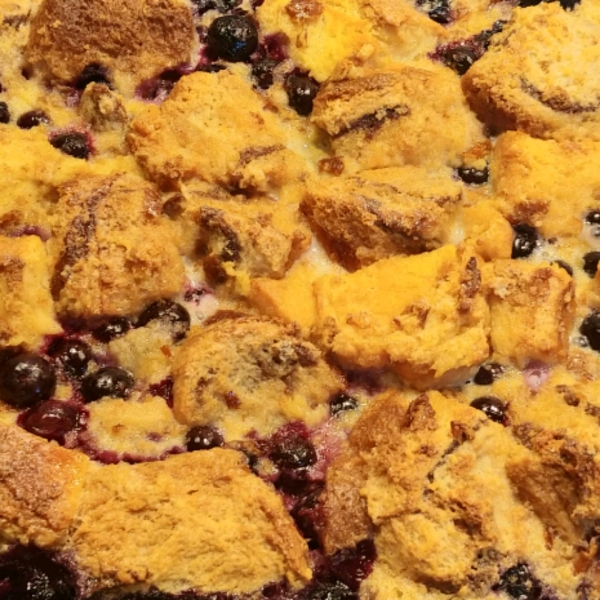 The Best Blueberry Bread Pudding