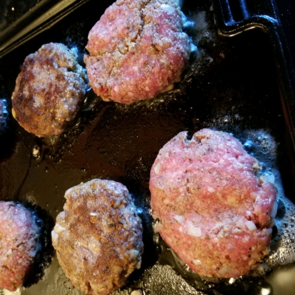 Goat Cheese Stuffed Lamb Burgers