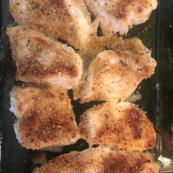 Simple Chicken Mayo with Parmesan and Bread Crumbs