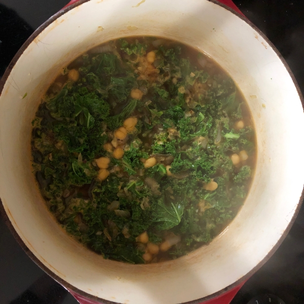 Vegan Kale and Chickpea Soup