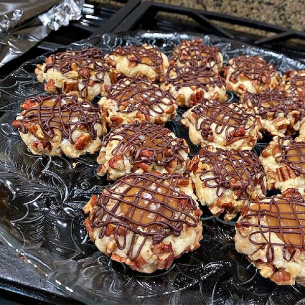 Salted Caramel Chocolate Pecan Cookies