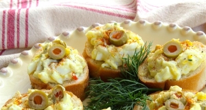 Egg and Olive Crostini