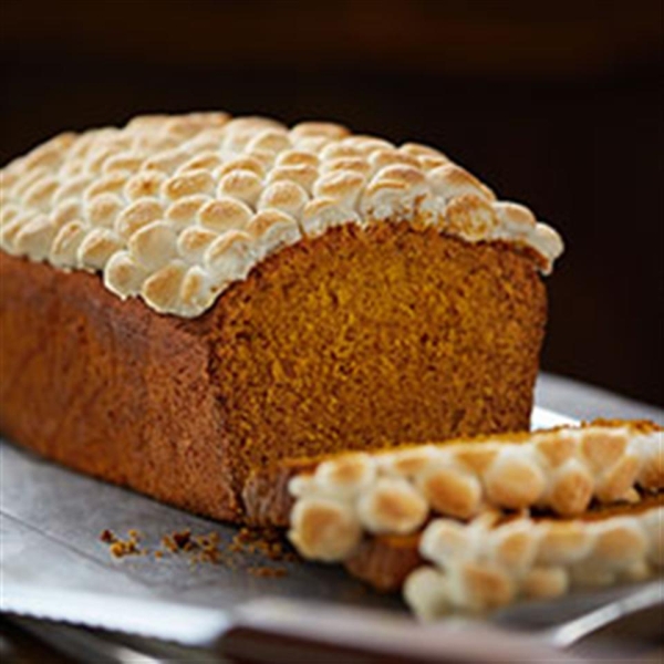 Pumpkin Spice Bread with Toasted Marshmallows