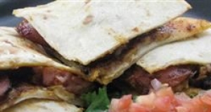 Polish Sausage Corn Chip Quesadillas