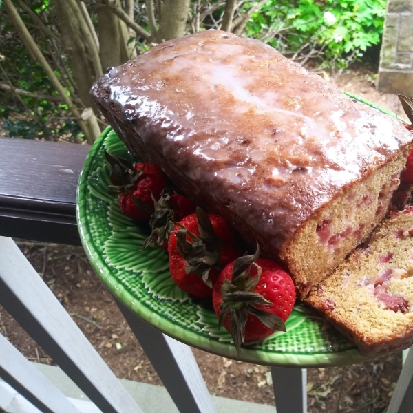 Strawberry Bread with Buttermilk Glaze