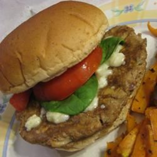 Mushroom Blue Cheese Turkey Burgers