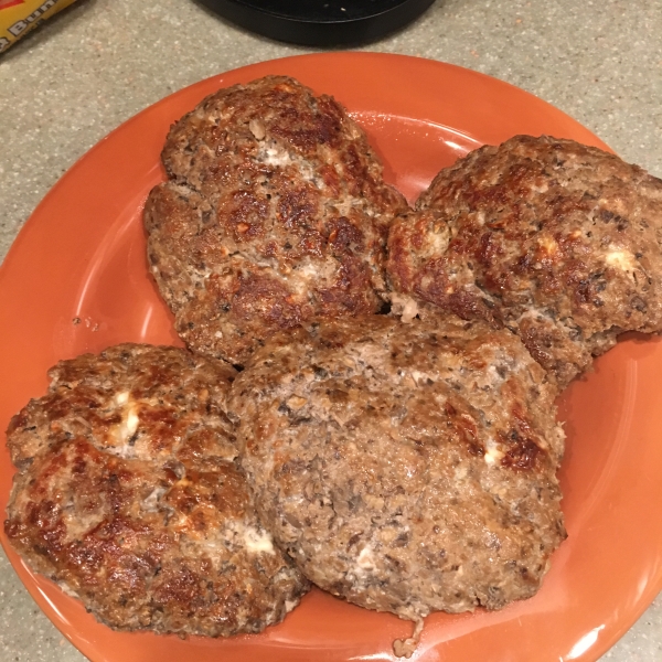 Mushroom Blue Cheese Turkey Burgers