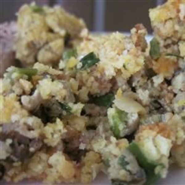 Mom's Delicious Oyster Corn Bread Dressing