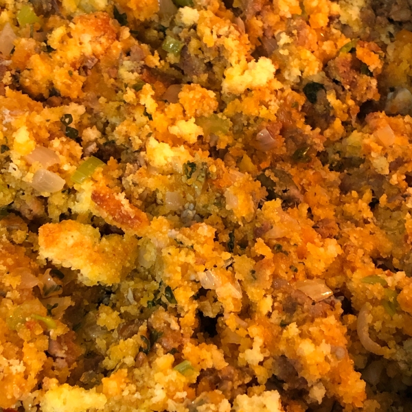 Mom's Delicious Oyster Corn Bread Dressing